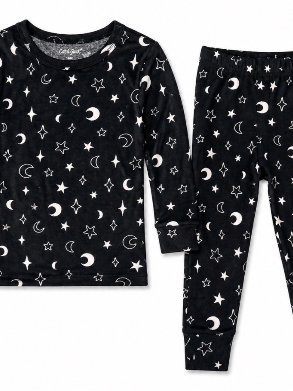 Cat & Jack Baby 18M Plush Moon Stars Pajama Set NWT